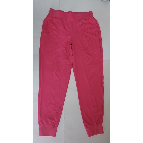 Ladies Climate Right by CuddlDuds Pink Anti-Bacterial 7 Pocket Jogger Scrubs Med - Picture 3 of 8